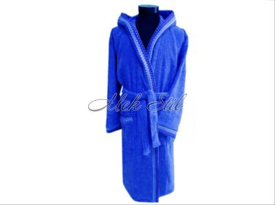 Халати за баня Мъжки халати за баня Халат F296 - Микропамук турско синьо 